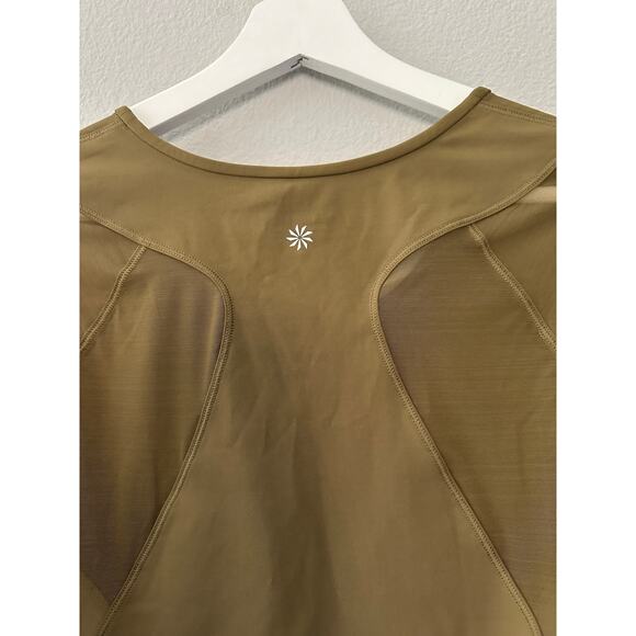 ATHLETA Pacer Mesh Olive Green Top size Medium - Picture 10 of 11